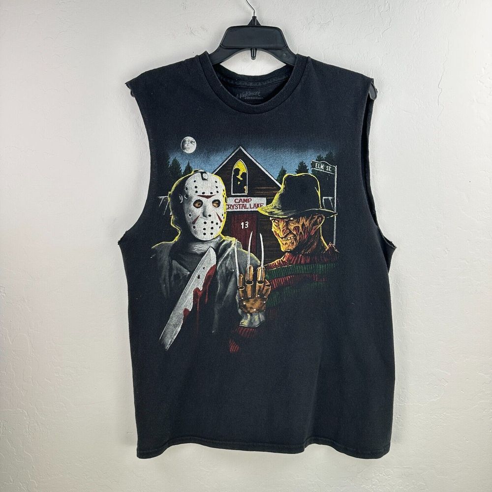 A Nightmare On Elm Street Tank Mens M Muscle Tee Black Graphic Print Grunge